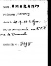 AMARANT Fanny (née DISSARD) (Veuve)