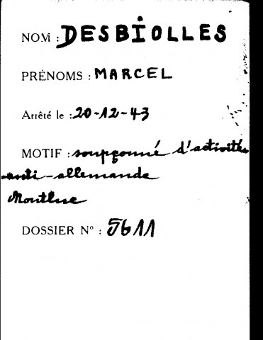 DESBIOLLES Marcel