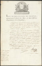 Affiche annonçant la remise sous sequestre de tous les biens des rebelles, signée Fouché et Collot d'Herbois, 20 brumaire an II.
