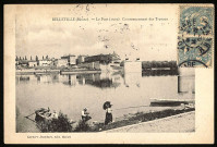 Belleville-sur-Saône. Le pont (1905). Commencement des travaux.