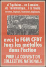 Article sur LIP. Demande d’une convention collective nationale par Fédération générale de la métallurgie-CFDT, 31x44, Couleur.