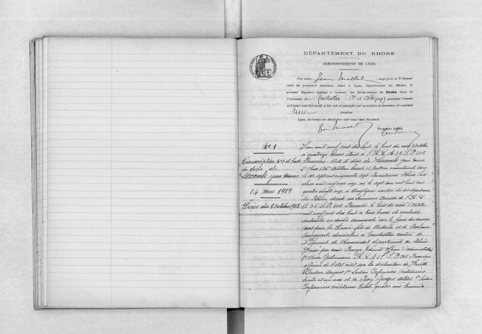 Décès - Section d'Albigny