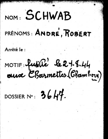 SCHWAB André Robert