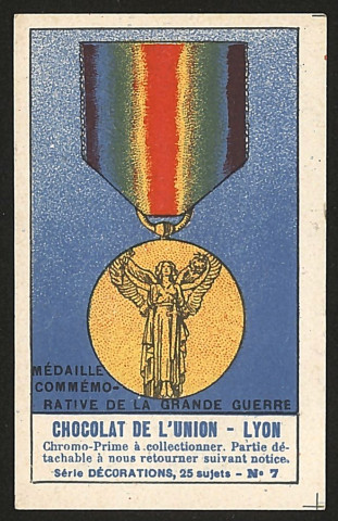 n° 7 - Médaille commémorative de la Grande Guerre.