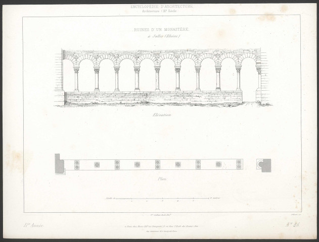 Ruines d'un monastère à Salles-Arbuissonnas.