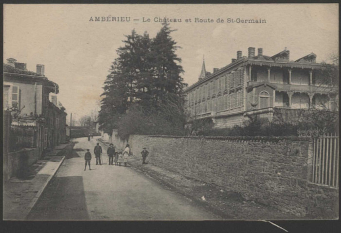 Le château et route de Saint-Germain.