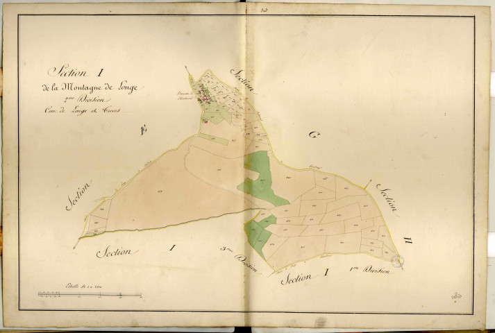 Section I dite de la Montagne de Longes, feuille n°2 : section attribuée à Longes en 1849.