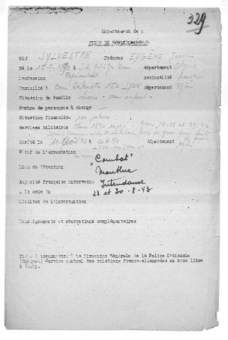 SYLVESTRE Eugène Joachim