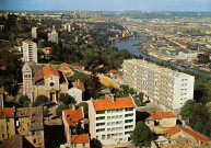 Sainte-Foy-Lès-Lyon. Vue aérienne sur le centre de la ville.