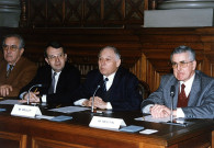 De gauche à droite : Georges PERRET, Jean-Luc DA PASSANO, Jean PALLUY, Pierre MOUTIN.