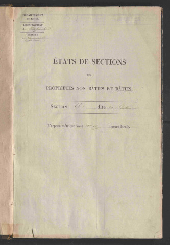 État de sections.