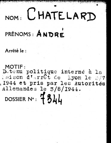 CHATELARD André