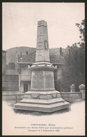 Monument aux morts de Pontcharra-sur-Turdine.