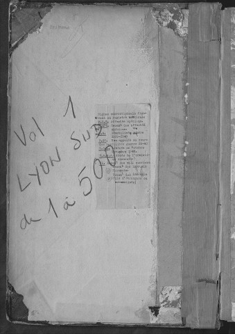 Lyon Sud : n° matricules 1-500