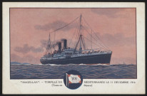 « Magellan. Torpillé en Méditerranée le 11 décembre 1916 ».