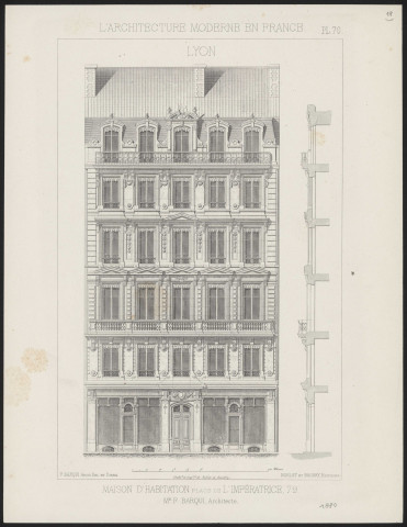 Maison d'habitation, 79 place de l'Impératrice à Lyon.