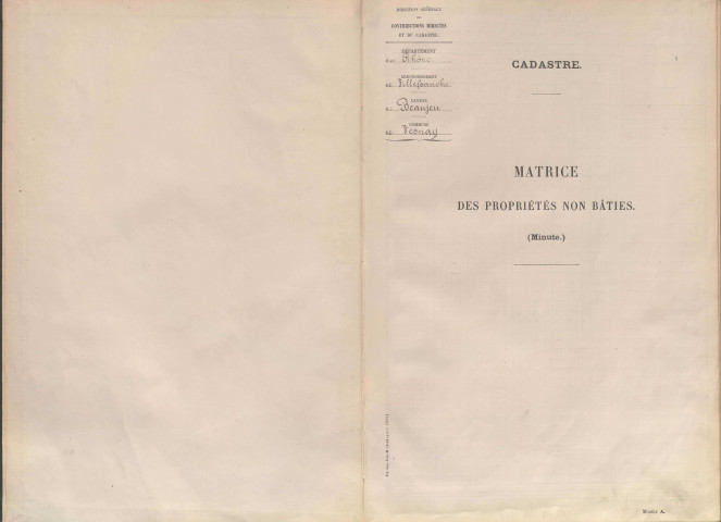 Matrice des propriétés non bâties.