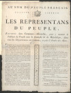 Les représentants du Peuple, envoyés dans la Commune-Affranchie, pour y assurer le bonheur du Peuple avec le triomphe de la République, dans tous les départements environnants, et près l'Armée des Alpes (2 Germinal an II).
