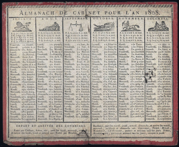 Almanach de cabinet pour l'an 1808.