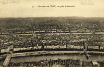 Lyon. Panorama de Lyon, vue prise de Fourvière.