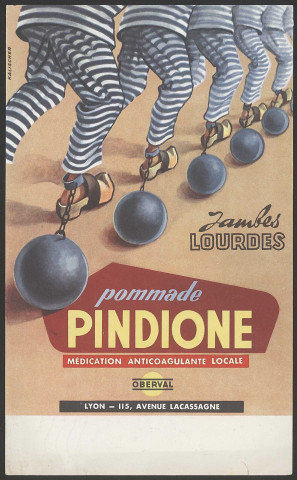 Pommade Pindione des laboratoires Oberval - Lyon.