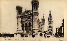 Lyon. Notre-Dame de Fourvière, la façade.