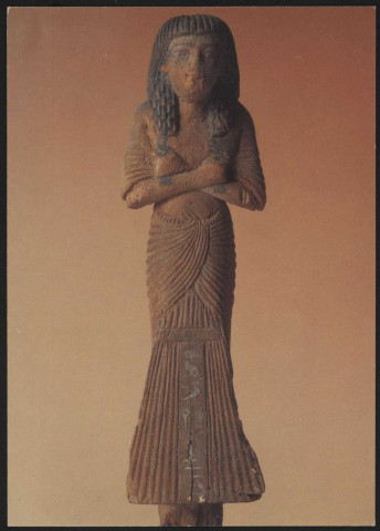 Musée des Beaux-Arts de Lyon. Egypte, XIXe dynastie (1307-1196 avant J.C.). Figurine funéraire de Chaouabty de Bak en costume de vivant.