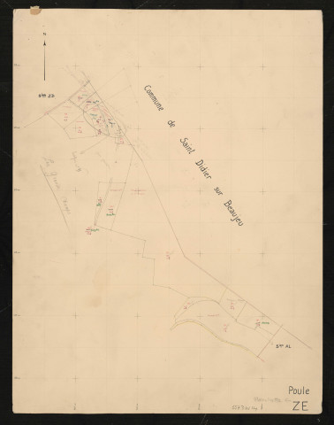 Section ZE : détail (planchette).