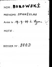 BOROWSKI Stanislas