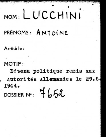 LUCCHINI Antoine