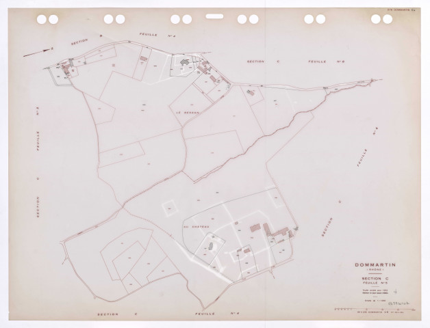 Section C feuille n°5. Plan révisé pour 1932. Edition à jour pour 1985.