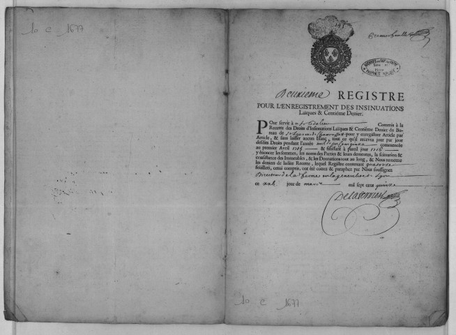 12 avril 1715-29 décembre 1718.