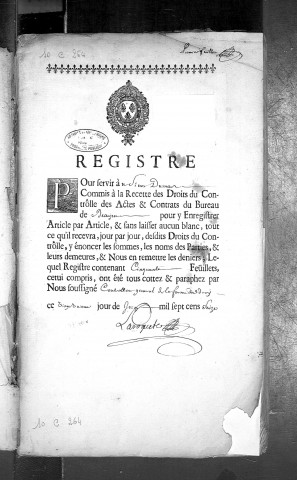 17 janvier 1717-18 septembre 1718.