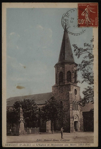 L'église et le monument aux morts 1914-1918.