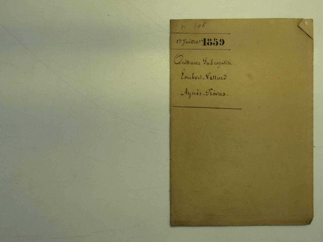 Juillet-septembre 1859