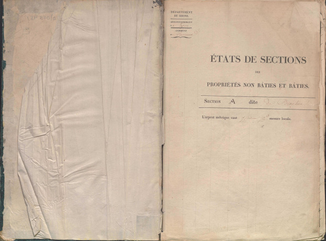 État de sections.