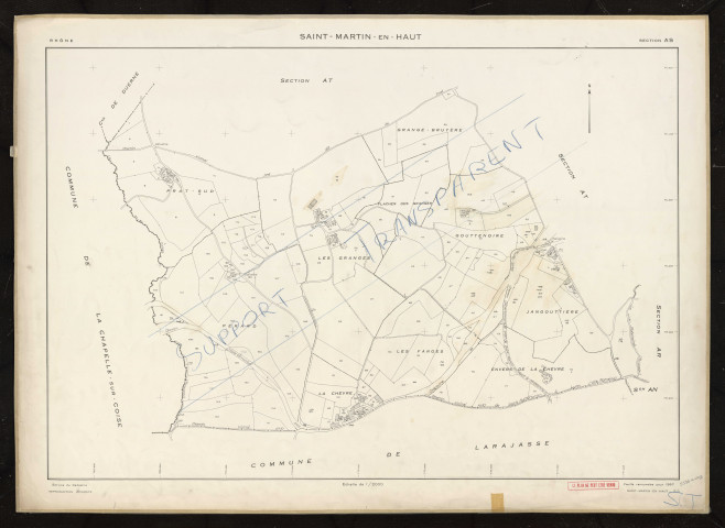 Section AS. Feuille renouvelée pour 1957.