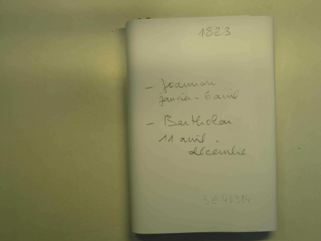 janvier-6 avril 1823