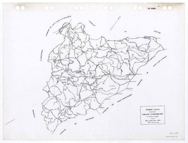 Tableau d'assemblage (TA). Plan révisé pour 1944. Edition à jour pour 1985.