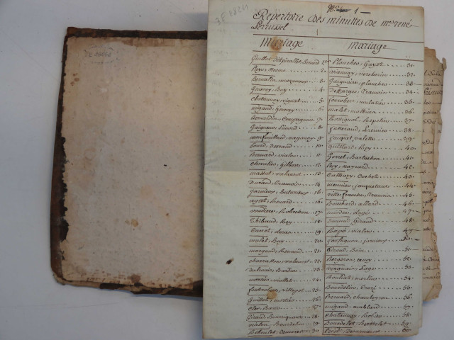 Mariages, transactions.