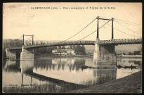 Environs d'Anse. Saint-Bernard. Pont suspendu et vallée de la Saône.
