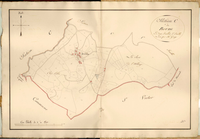 Section C dite du Bourg, feuille n°2.