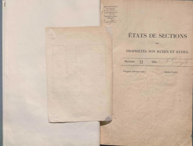 Section M dite de Saint-Georges, section N dite de la Métropole, section O dite de l'Antiquaille, section P dite du Palais de Justice, section Q dite de Fourvière, section R dite de Pierre-Scize.