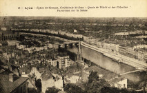 Lyon. Panorama sur la Saône.
