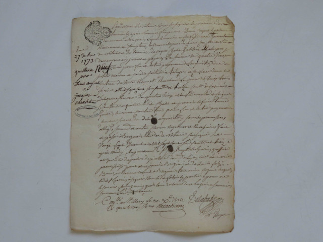 20 février 1772-1773