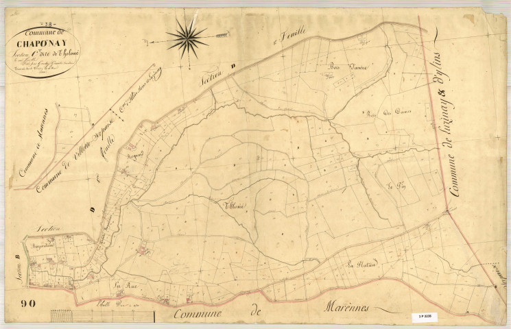 Section C dite de Tholomé, feuille unique.