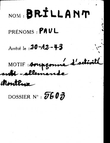BRILLANT Paul