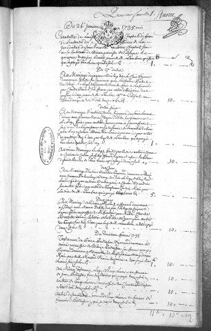 24 janvier 1735-15 mai 1745.