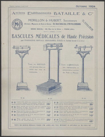 Bascules médicales de haute précision - Villeurbanne.