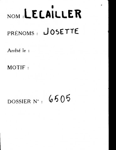 LECAILLER Josette